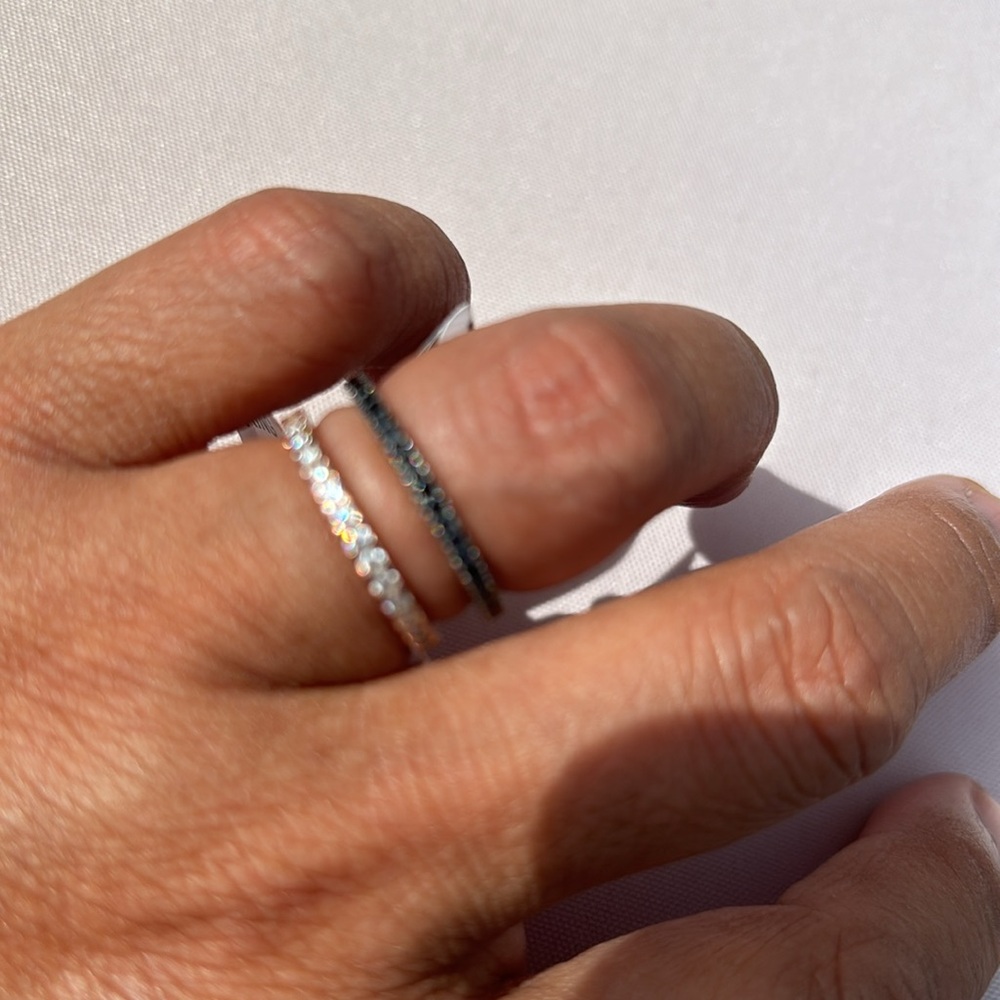 Sterling Silver Eternity Stacking Ring Set - image 2